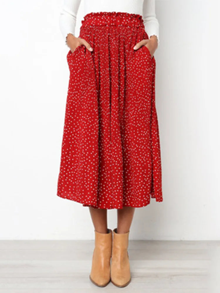 Solveig Pleated Maxi Skirt