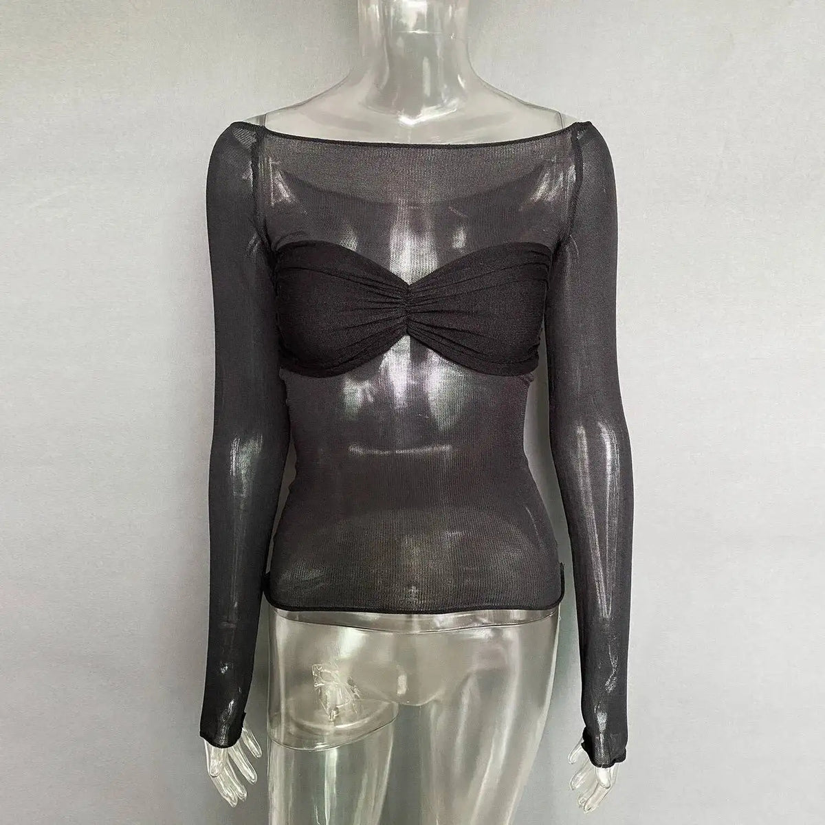 Maeve Sheer Mesh Crop Top