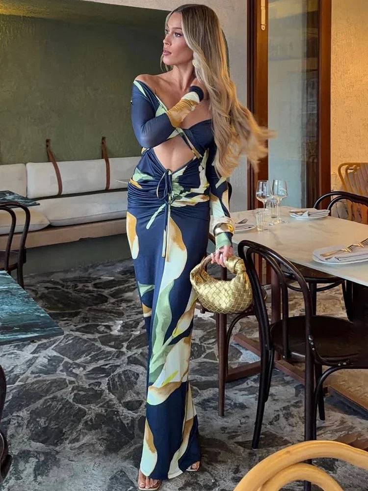 Neve Floral Off-Shoulder Maxi Dress