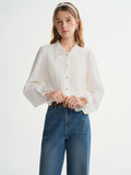 Elodie Ruffle-Collar Blouse