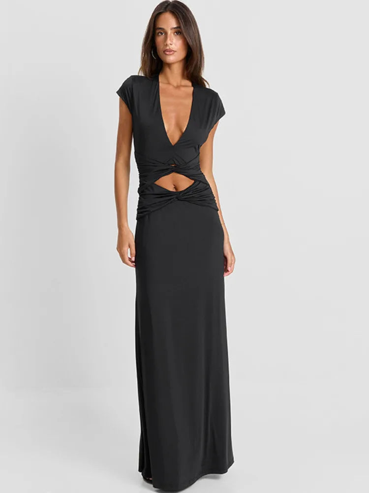 Rita Twist-Waist Maxi Dress