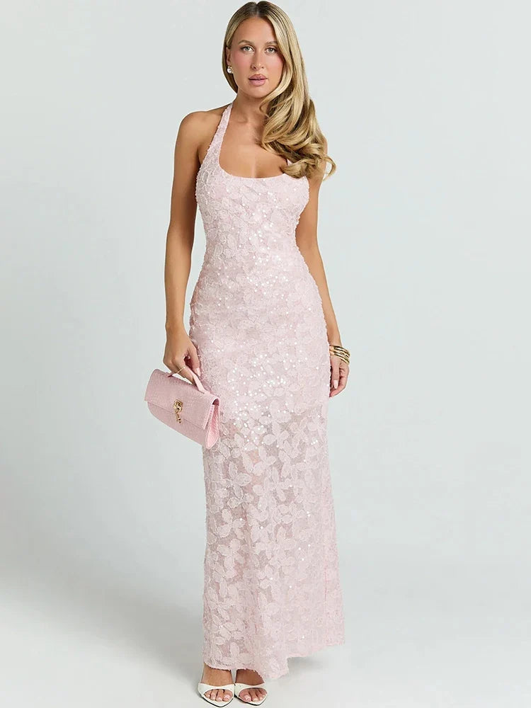 Quinn Floral Mesh Mermaid Maxi Dress