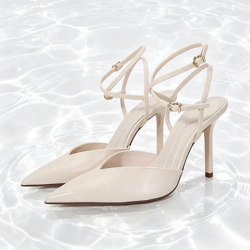 Gwen Patent Ankle-Strap Pumps