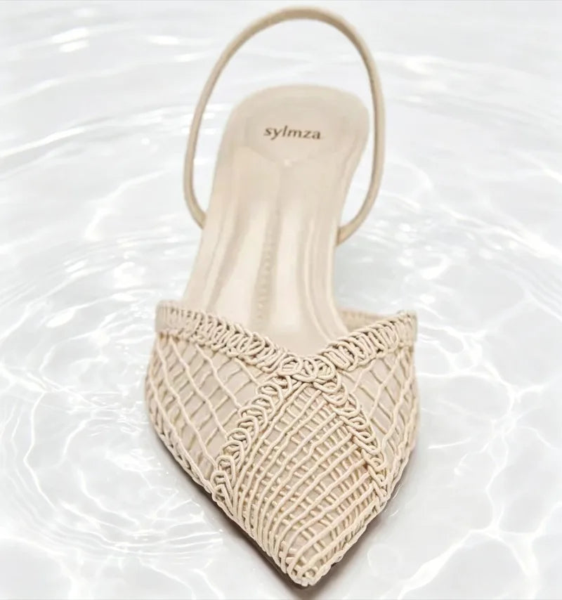 Greta Woven Mesh Pumps