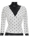 Liv Polka Dot V-Neck Top