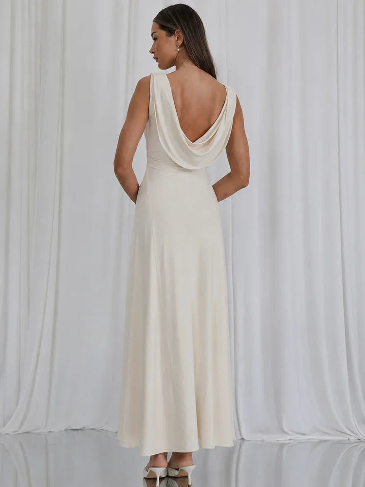 Romy Cowl-Neck Midi Dress