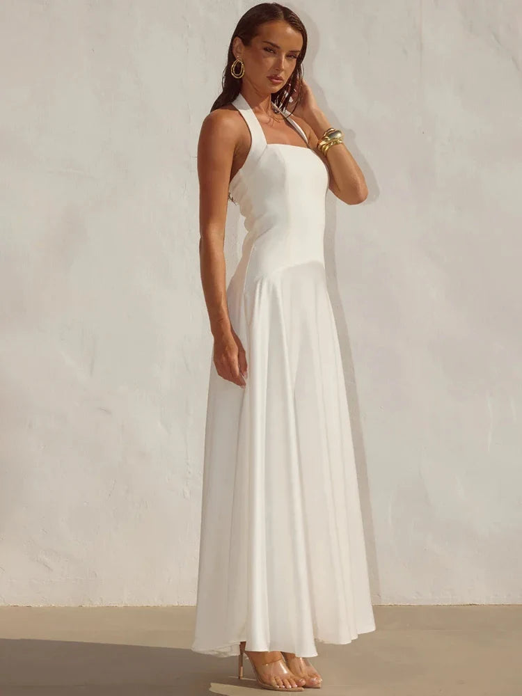 Charlie Square-Neck Halter Maxi Dress