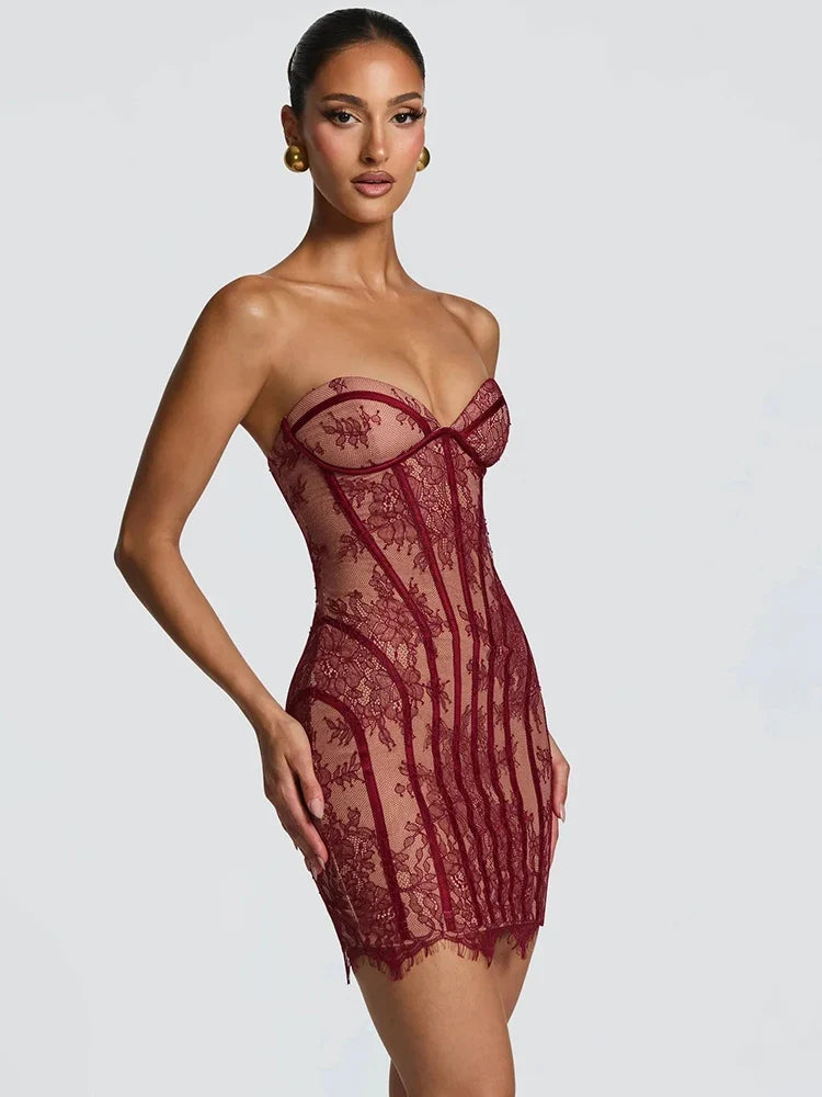 Orla Mermaid Lace Mini Dress