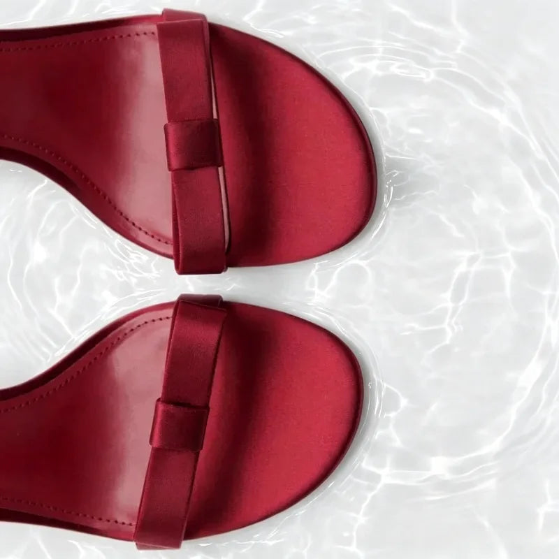 Fleur Satin Bow Sandals