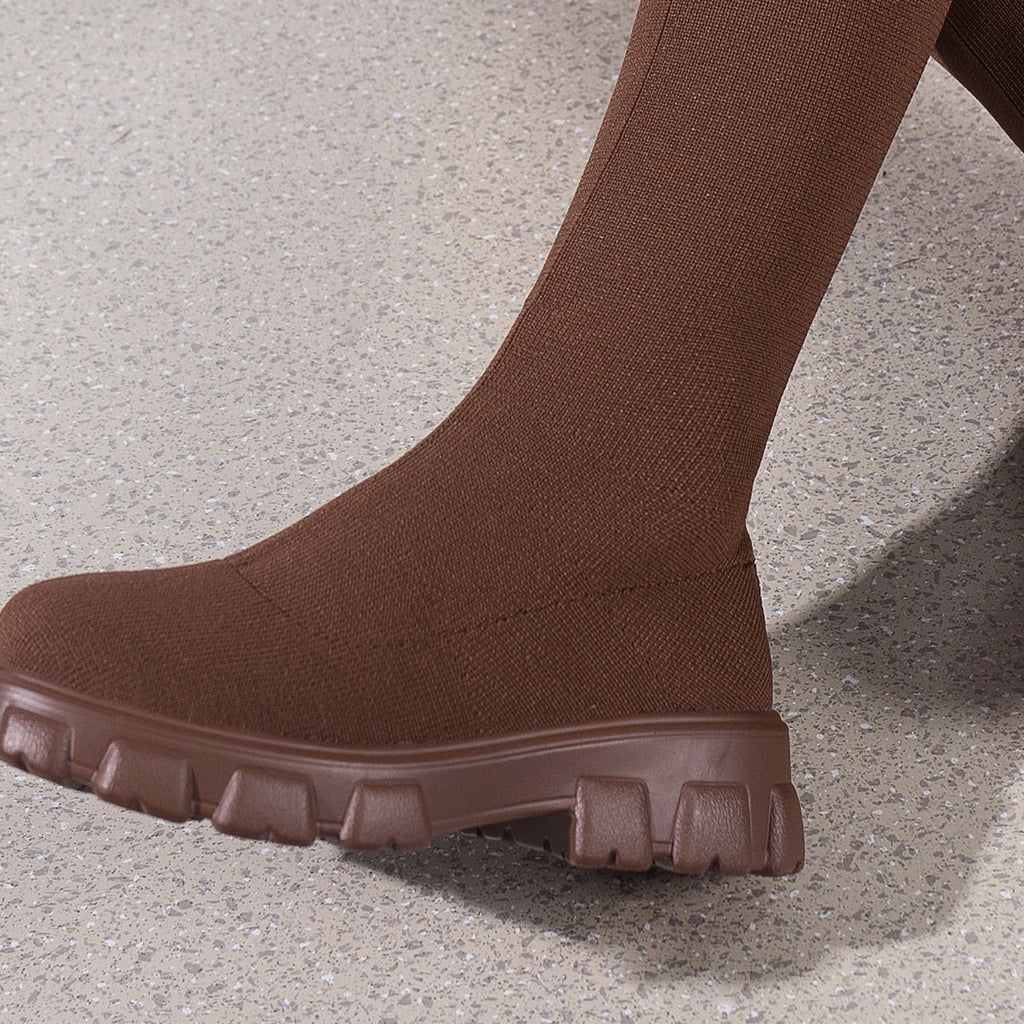 Adria Knit Lug-Sole Boots