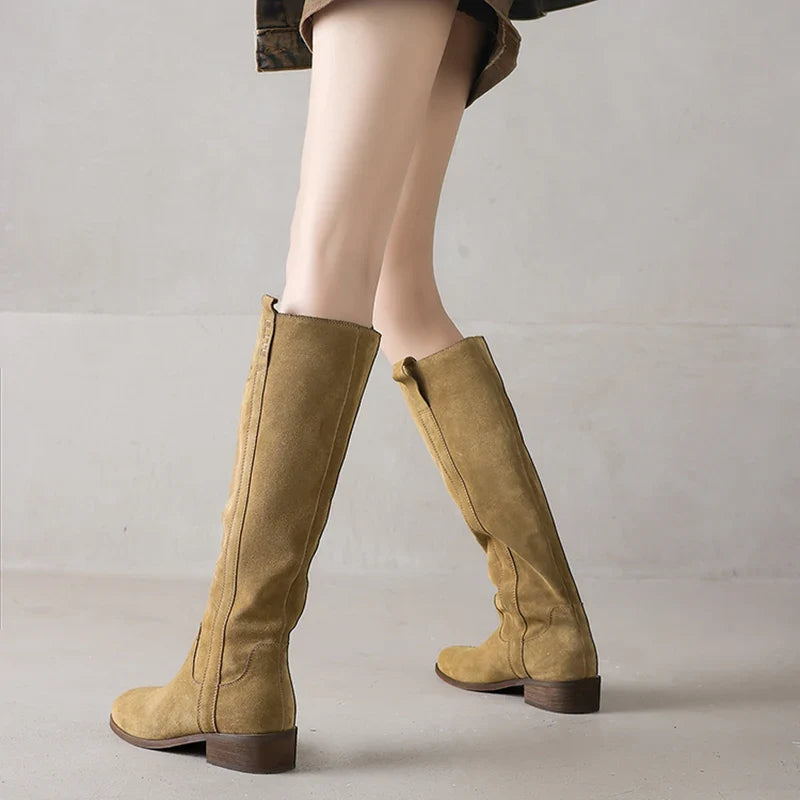 Fiona Slouchy Suede Knee Boots