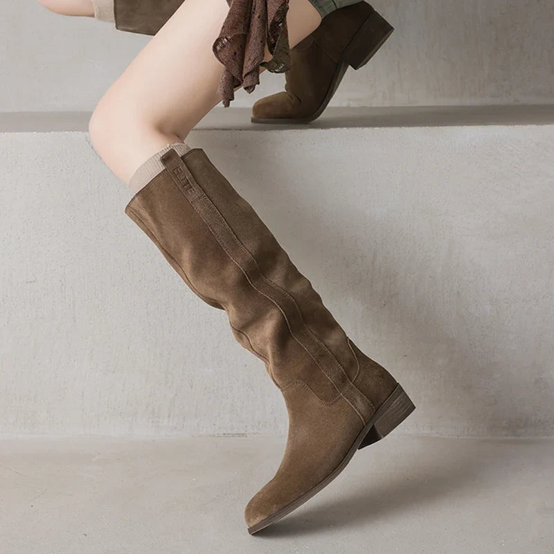 Fiona Slouchy Suede Knee Boots
