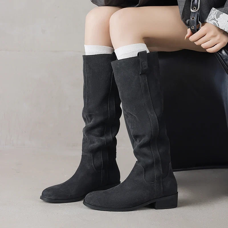 Fiona Slouchy Suede Knee Boots