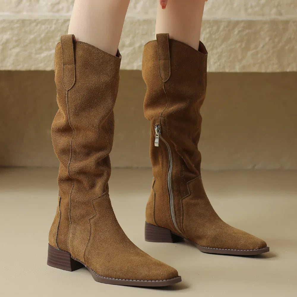 Gemma Western Suede Boots