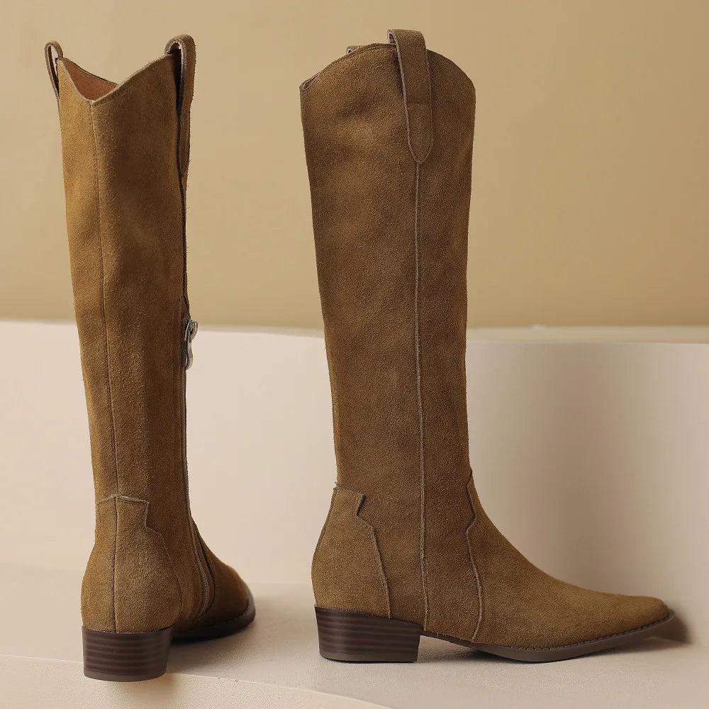 Gemma Western Suede Boots