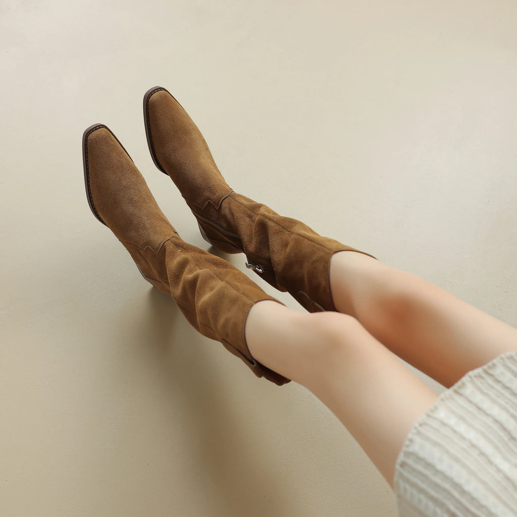 Gemma Western Suede Boots