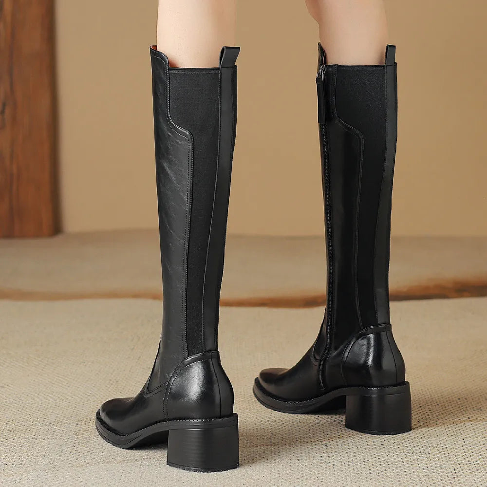 Hana Leather Riding Boots