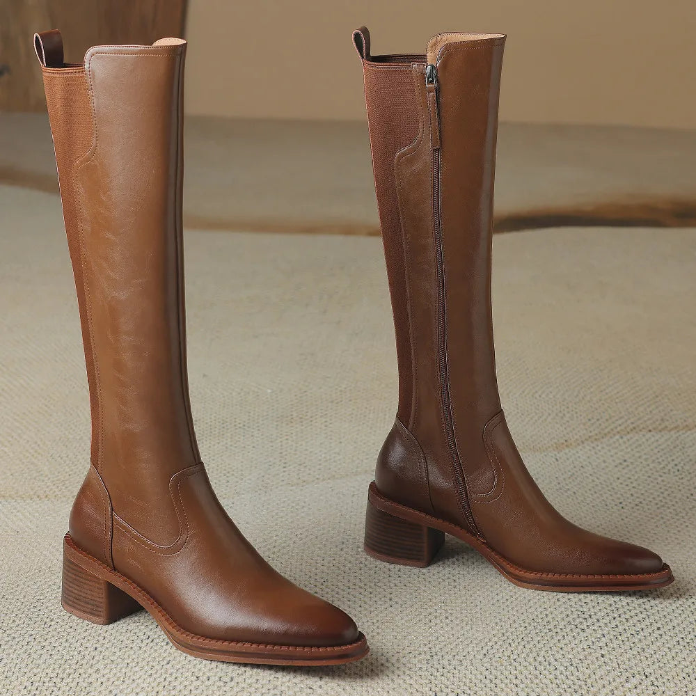 Hana Leather Riding Boots