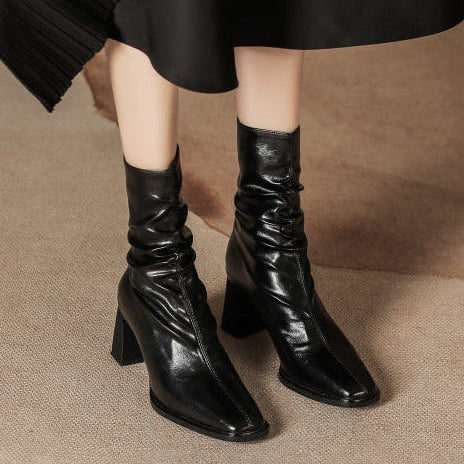 Jessa Ruched Ankle Boots