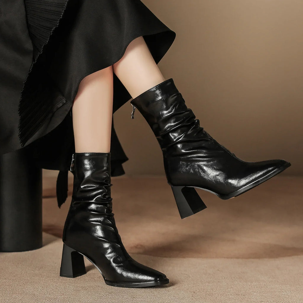 Jessa Ruched Ankle Boots