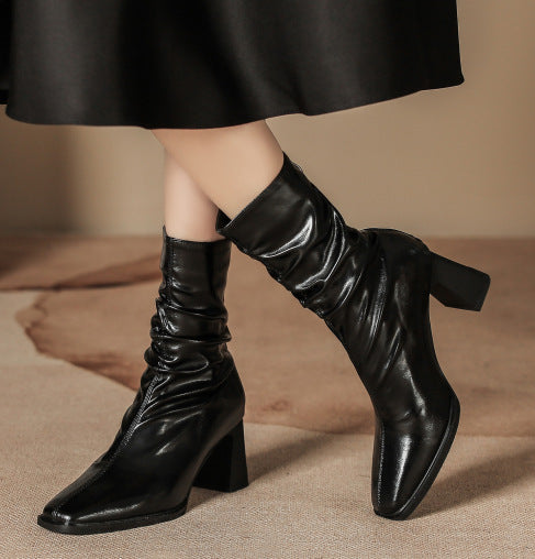 Jessa Ruched Ankle Boots