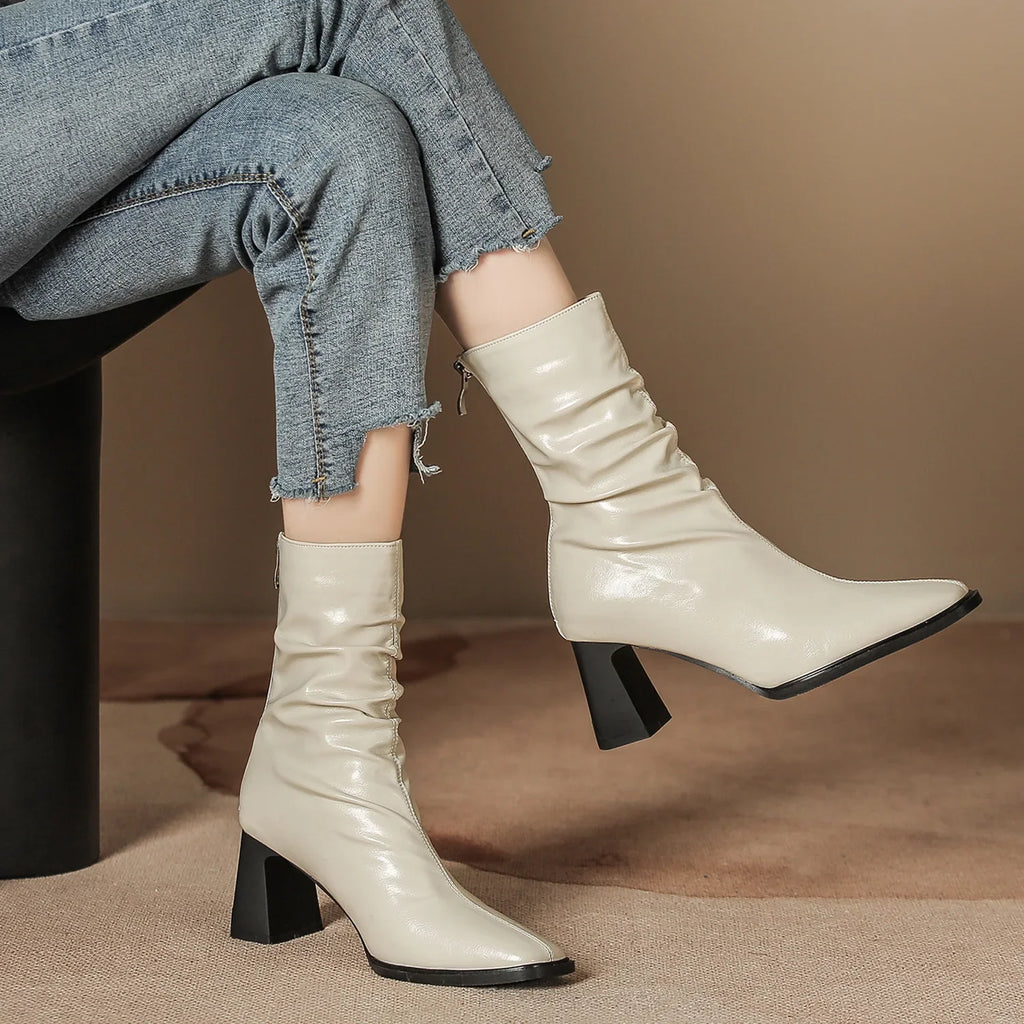 Jessa Ruched Ankle Boots