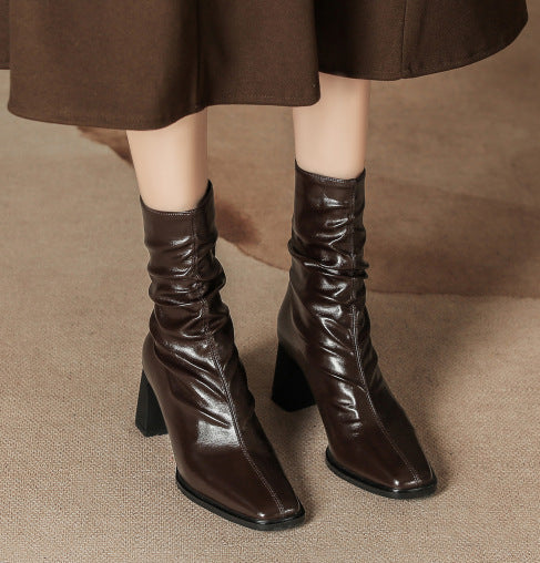 Jessa Ruched Ankle Boots
