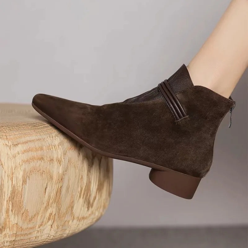 Maren Wrapped Suede Ankle Boots