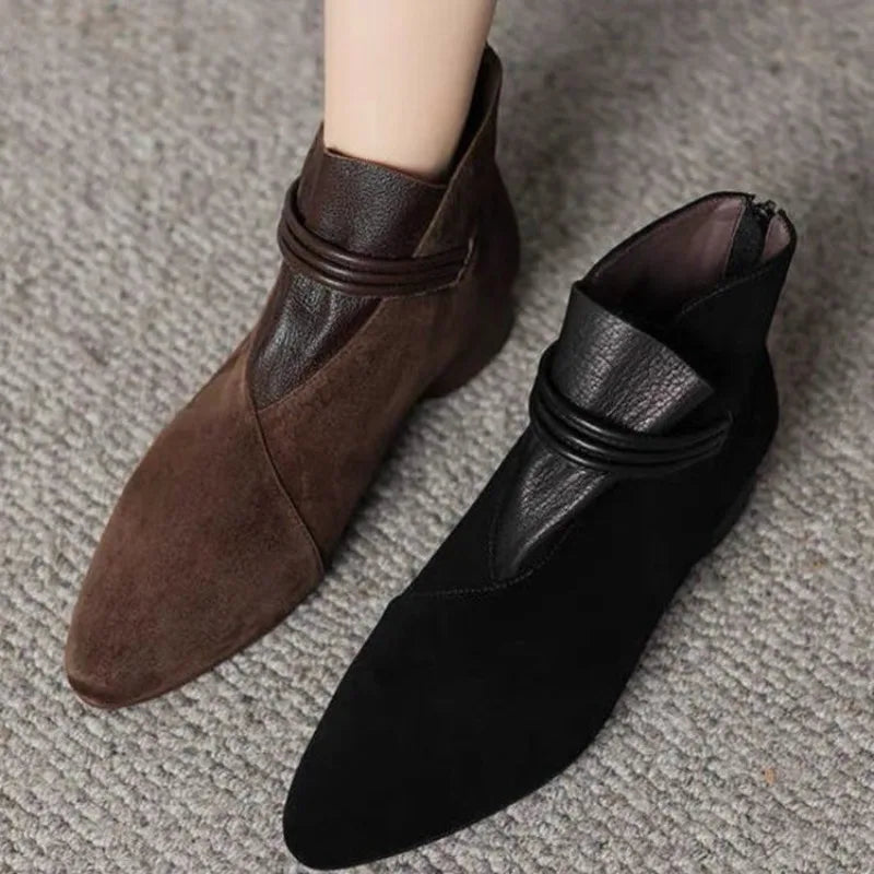 Maren Wrapped Suede Ankle Boots