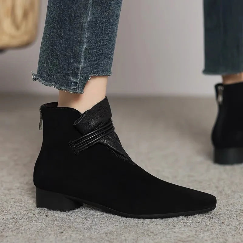 Maren Wrapped Suede Ankle Boots