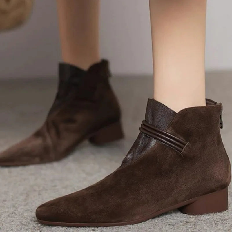 Maren Wrapped Suede Ankle Boots