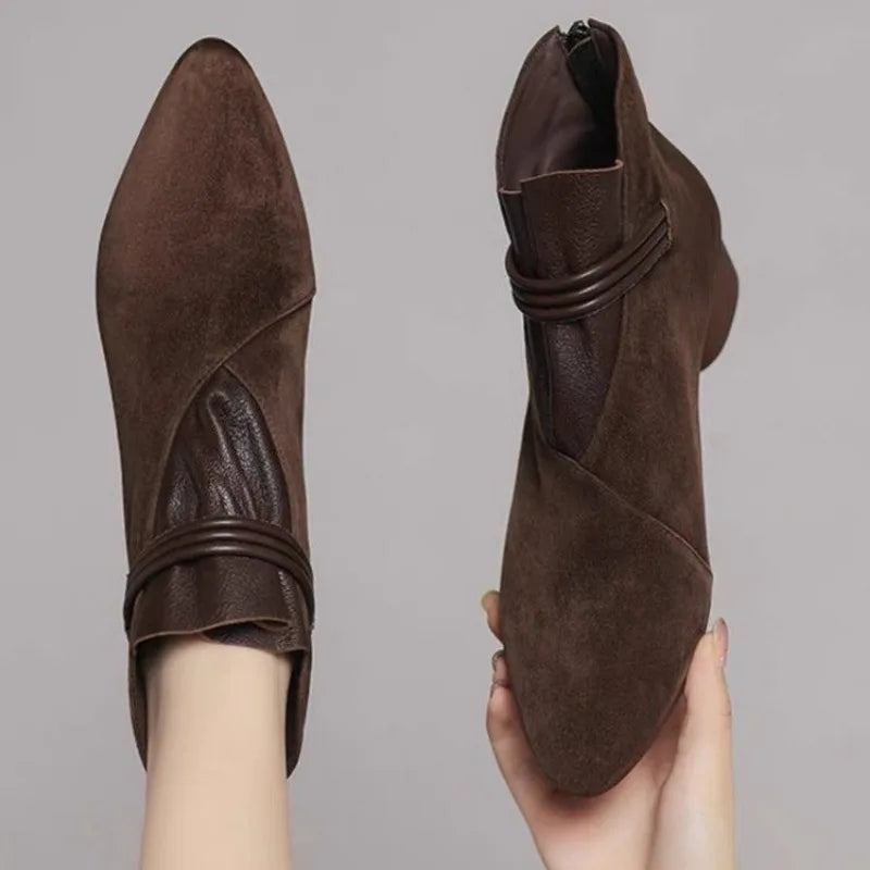 Maren Wrapped Suede Ankle Boots