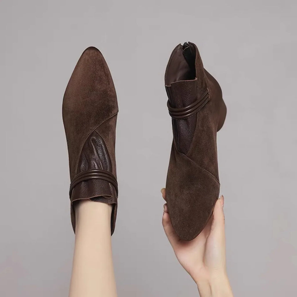Maren Wrapped Suede Ankle Boots