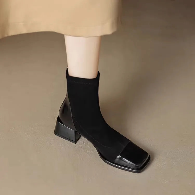 Margot Square-Toe Sock Boots