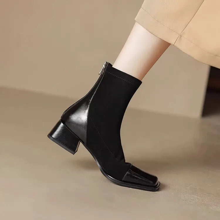 Margot Square-Toe Sock Boots