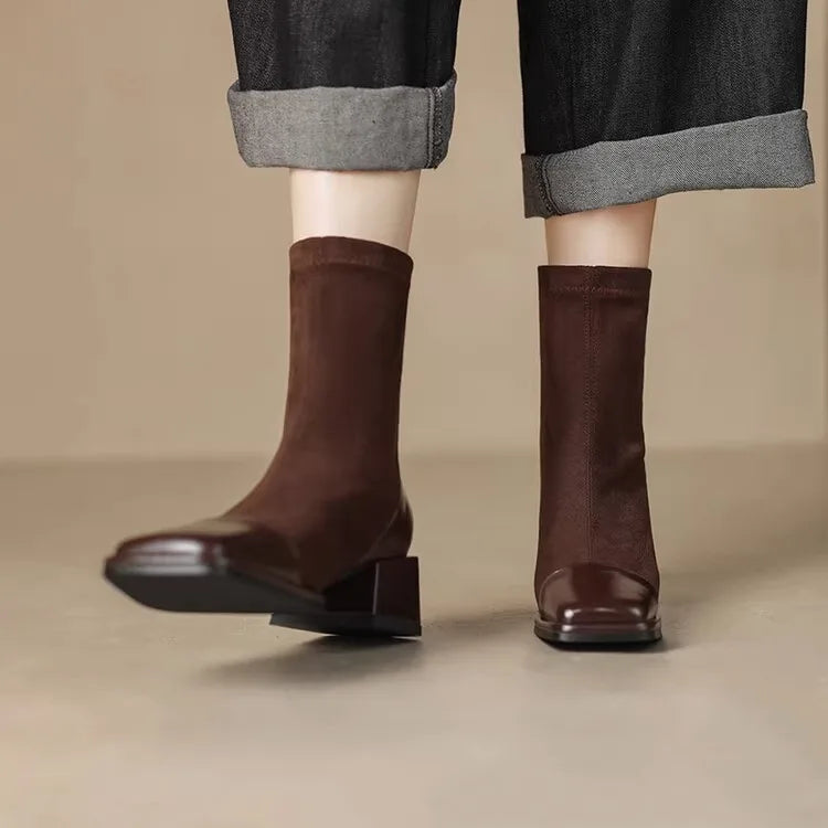 Margot Square-Toe Sock Boots