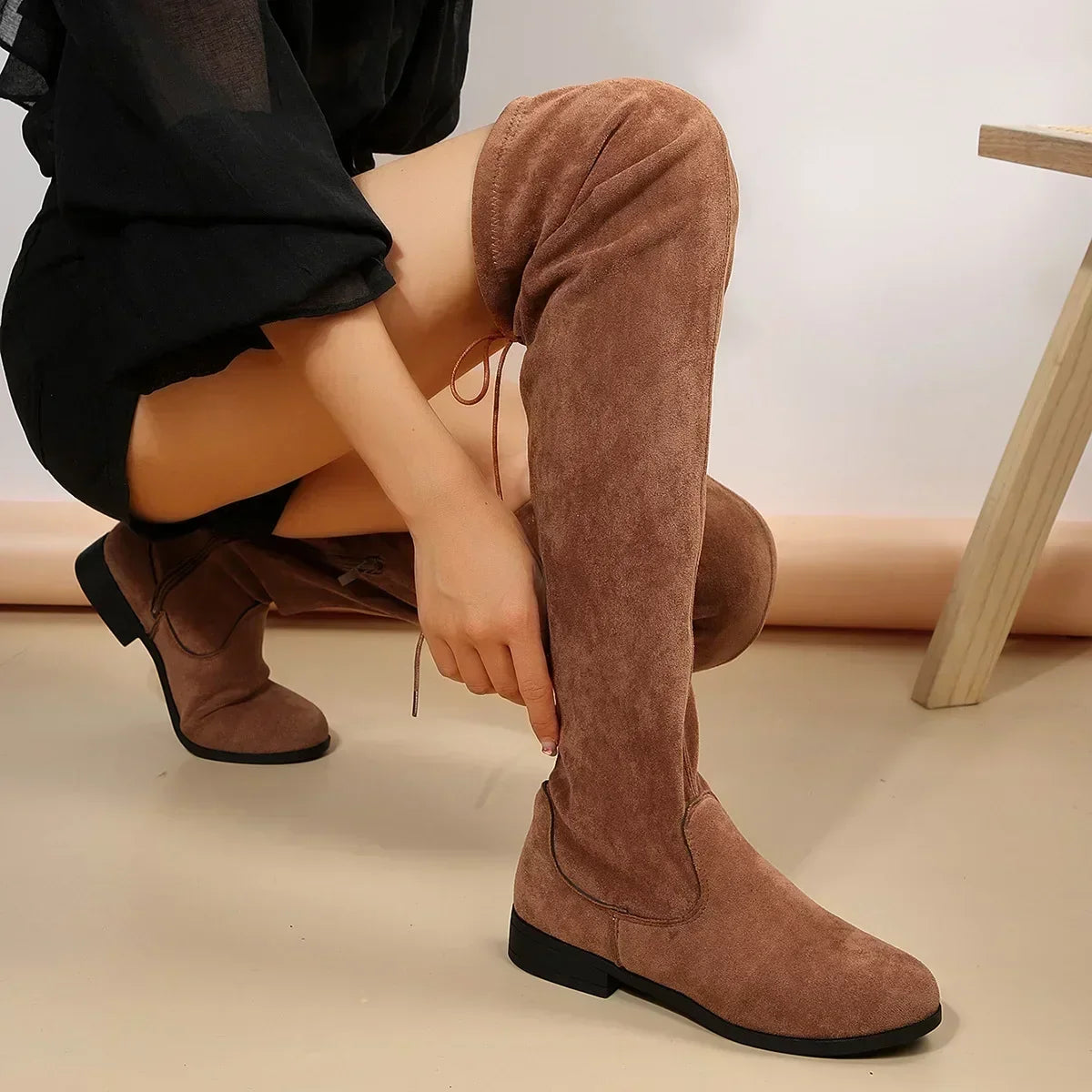 Noemi Over-The-Knee Suede Boots