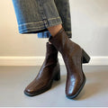 Vivi Creased Square-Toe Boots